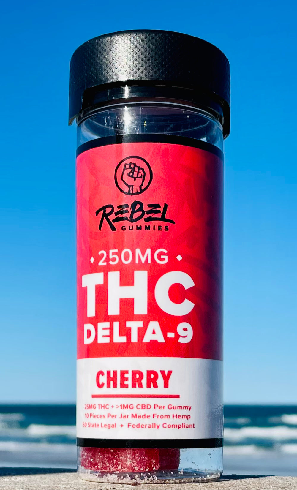 D9 Rebel THC Gummy Cubes - 40 Serving Jar - Farm2fire