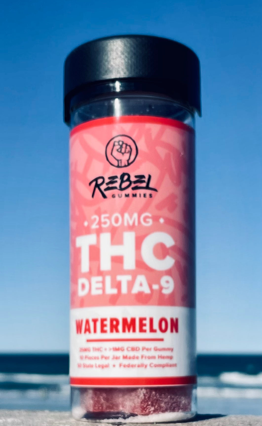 D9 Rebel THC Gummy Cubes - 40 Serving Jar - Farm2fire