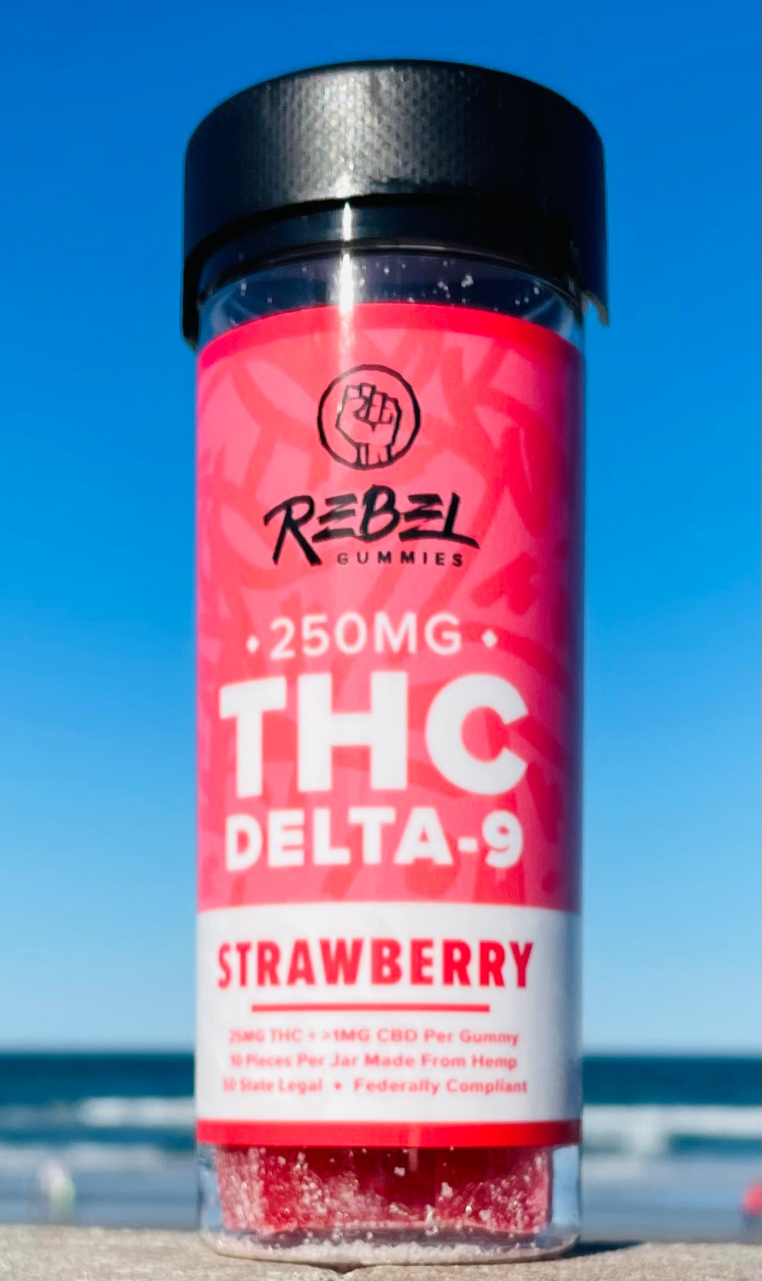 D9 Rebel THC Gummy Cubes - 40 Serving Jar - Farm2fire